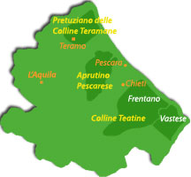 localizzazione DOP Olio Abruzzo